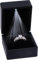 DELALO® Ringbox - mit LED - Schwarz - Schmucketui - beleuchtet - für besondere Momente - Schmuck, Heiratsantrag, Verlobung, Hochzeit - Ehering (Schwarz)