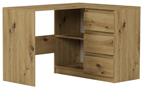 Framire Eckschreibtisch rechts mit Schubladen Artisan 112 x 87 cm Modern N4L