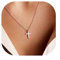 TINGN Kreuz Kette Silber Damen, 14K Weißgold Vergoldete Silber Kreuz Kette Kreuz Halskette Damen Silberkette Damen Kette mit Kreuz Anhänger Kette Damen Modeschmuck für Frauen Silber Kreuz Kette Damen