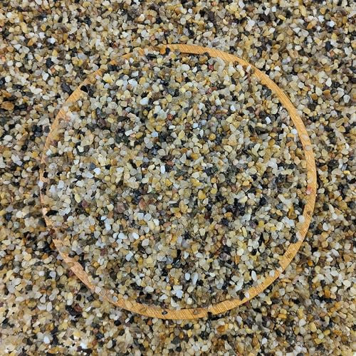 FANTIAN 20 lbs Aquarium Gravel, 1-2 mm Silica Sand. Decorative Coarse Sand Pea Gravel for Fish Tank Substrate, Terrariums, Vase, Plant, Soil Cover and Horticultural