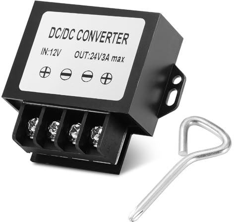 12V à 24V 3a 72w Boost Converter IP67 - Booster étanche avec Tournevis - pour Camion/Camping - Car/Hors Route/Solaire/adapté aux environnements Difficiles résistant à la poussière et à l'eau