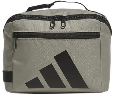 adidas Affiliate - Lonchera aislada (6 L) para niños y adultos, color gris guijarro plateado/negro, talla única