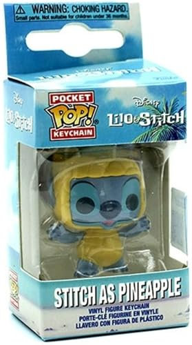 Funko Pop! Keychain: Disney - Stitch As Pineapple As Enamel Pineapple - Lilo and Stitch - Minifigura de Vinilo Coleccionable Llavero Original - Relleno de Calcetines - Idea de Regalo - Movies Fans