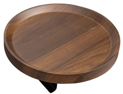 Gcerfby Wooden Sofa Arm Tray, Armrest Clip- Table, Portable Armchair Holder Board, Non-Slip Grip, Easy To Install/Remove, Walnut/Log/Gray/White Color For Drinks, Foods, Gadgets