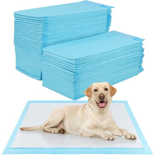 YAMAIDUO 60 Stück Trainingspads für Hunde und Welpen, 90 x 60cm Welpen Unterlagen, PIPI Matten für Hunde, Welpenunterlagen Auslaufsicheres 5-lagiges Design, mit Schnell Trocknender Oberfläche