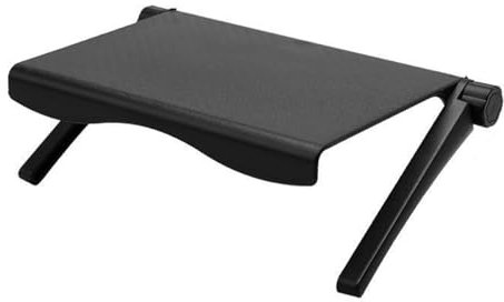 Gorise 2 TV Top Shelf Monitor Screen Adjustable Computer Stand For Cable Box Router And Home Decor Black