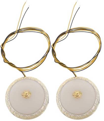 Abaodam Dollhouse Ceiling Lights 2 pcs Round Miniature Lights for 1 12 Scale Dolls House Lighting Dollhouse Bedroom Decor Living Room Diy Light Fixtures Building Supplies
