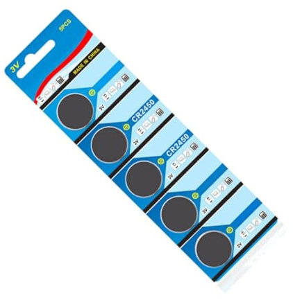 CR2450 3V Lithium Button Batteries Ideal for Toy and for Car Key Remotes with High Energy Density