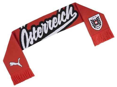 PUMA ÖFB Culture Scarf Scarves, Black-Burnt Red, OSFA