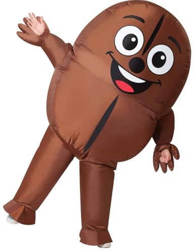 GOOSH Inflatables Costume for Adults Coffee Beans Costume Men Women Funny Blow up Halloween Costume for Halloween Fancy Dress Party Cosplay