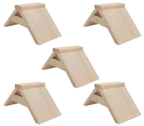 5 Stück Holz Sitzstange für Wachteln und Hähne, Naturbelassen | Massivholz mit Glatter Oberfläche, für Innenbereich und Voliere, Beschäftigung und Ruheplatz