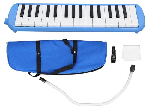 OVAQUIXI 32 Tasten Mouth Melodica Premium-Musikinstrument für Schüler-Anfänger mit Mundstück und Blasrohr für Ein Angenehmes Musikerlebnis