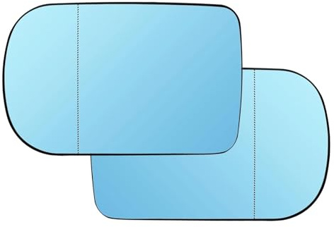 Seitenspiegelglas Für 5er E39 2000–2003 Fahrer- Und Beifahrertür-Seitenspiegelglas Beheizt Blau Mit Platte Ersatzspiegel Spiegelglas(1 Paar)