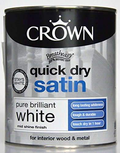 Crown Quick Dry Satin 750ml Pure Brilliant White