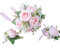 WeddingBobDIY Brautstrauß für Handgelenk und Mieder, Bräutigam, Knopfleiste, Blume, Party-Dekoration, Pink Set