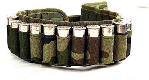 Ra sport Cartuccera Cintura Cal 12 da Caccia Nylon Cartucciera Regolabile Verde