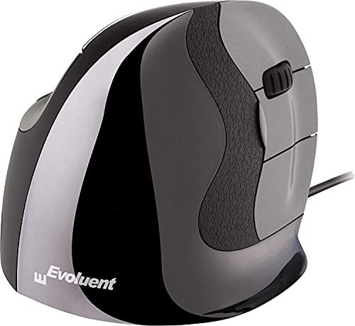 Evoluent VerticalMouse D s, VMDS, Schwarz, Silber, Grau
