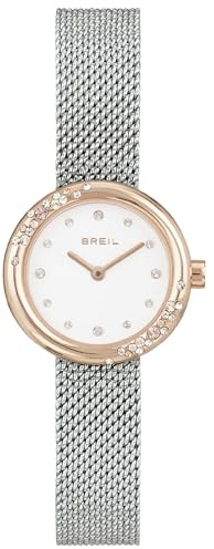 Breil Uhr Damen, Armband aus Stahl, Gehäusedurchmesser 26 cm | Sammlung WISH WATCHES, Uhrwerk Quartz Analog, Wasserbeständig bis 30 Meter, Schmuck als Geschenkidee Damen