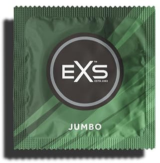 EXS | Jumbo-Kondome | Mit Naturlatex und Silikon-Gleitgel | Große Größe | Vegan | 24er-Pack