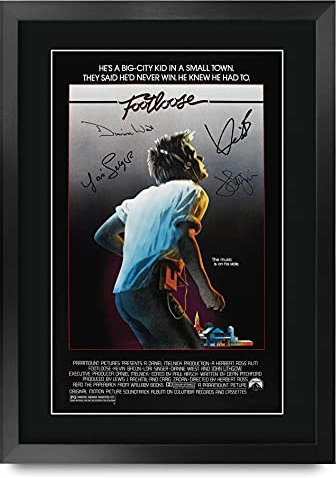 HWC Trading FR A3 Footloose Kevin Bacon Gifts Printed Poster Signed Autogramm Bild for Movie Memorabilia Fans - A3 gerahmt