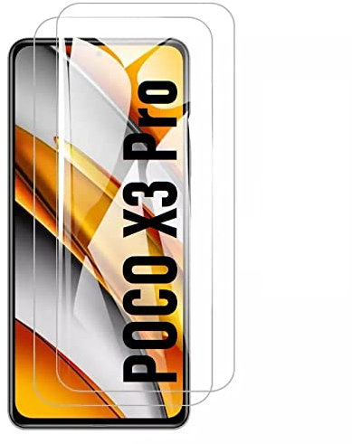 Cracksin [2 unidades] Protector de pantalla compatible con Xiaomi Poco X3 Pro, cristal templado 9H, transparente, antiarañazos, antiaceite