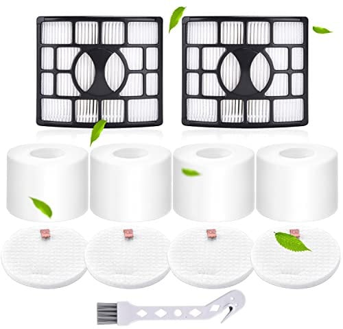 Rebirthcare nz801ukt az910ukt filter replacement for shark rotator powered lift-away nv801uk nv680 nv681 nv620 nv682 nv683 nv800 uv810 ax910 duoclean upright vacuum filters parts # xff680 & xhf680