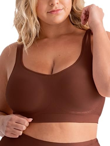 SHAPERMINT Wireless Bras for Women - Non Wired Bralettes, Ladies Chocolate Bras