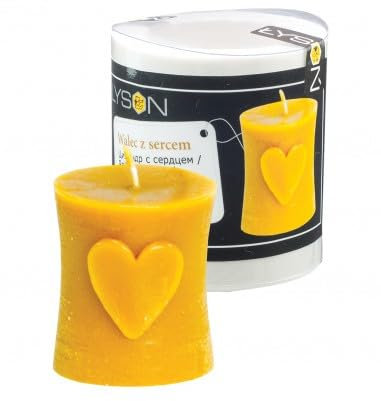 LYSON Kerzengießform Silikonform Walze Stumpenkerze mit Herz in der Mitte 6,2 cm Silikon Kerzenform für Sojawachs, Bienenwachs, Gips, Seifer, Aromatherapie Kerzenherstellung Bienenwachskerzen