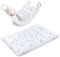 Krabbeldecke für Baby Kissen für Kletterbogen 70x110 cm - Bodenkissen Kinder Matte für Montessori Spielbogen Wippe Kletter Bogen Polster Spieldecke für Kinderzimmer Oeko-Tex Eulen mit Hellgrau
