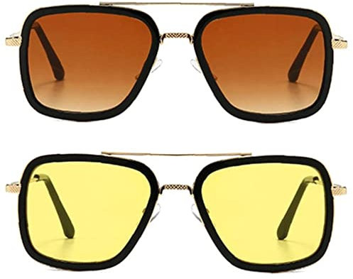 UIEHBCV Männer Frauen Sonnenbrille Iron Man Eyewear Steampunk Sonnenbrille Männliche Schutzbrille Männliche Brille