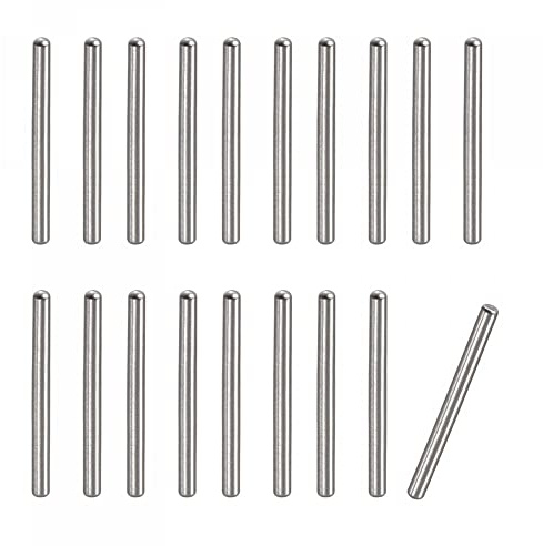 sourcing map 20 Stück Zylinderstifte 1x10mm Passstifte 304 Edelstahl Rundkopf Flachbefestigungselemente