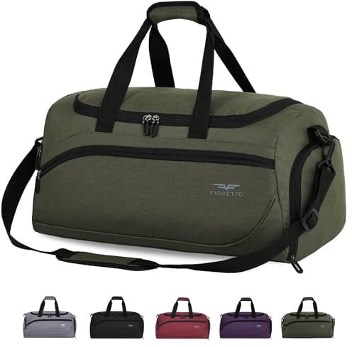 FIORETTO 35L Sporttasche & Reisetasche für Damen und Herren, mit Schuhfach & Nassfach, Wasserdicht Tasche für Trainingstasche, Gym, Travel, Schwimmen, Sauna, fußball Grün