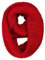 GB-W-S-J1 Damen/Herren, dicker Winter-Strick, Unendlichkeits-Schal, grob, warm, gestrickt, für kaltes Wetter, rot, One size
