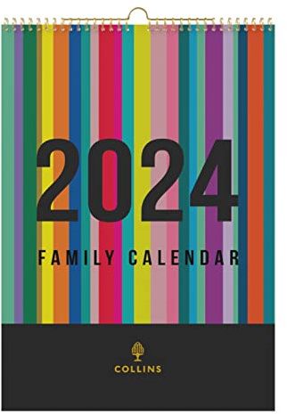 Collins Edge Rainbow 2024 Familienwandkalender - Lifestyleplaner und Organizer für Büroarbeit persönlich und zu Hause - Januar bis Dezember 2024 Terminkalender - Wochenplaner - EDFC135-24
