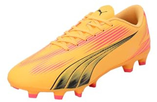 Puma Men Ultra Play Fg/Ag Soccer Shoes, Sun Stream-Puma Black-Sunset Glow, 44 EU