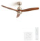 CREATE / WINDSTYLANCE/Deckenventilator Nickel Dunkelholzflügel mit Fernbedienung und Wandschalter / 40W, doppelte Höhe, Ø132 cm, 6 Geschwindigkeiten, Timer, DC-Motor, Sommer-Winterbetrieb