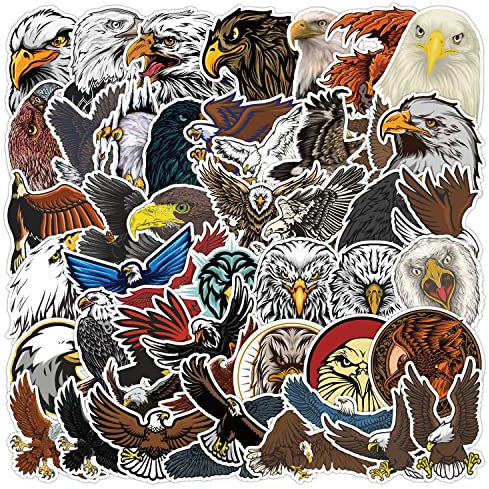 Eagle Aufkleber für Laptop (50 PCS),Geschenk für Kinder Jugendliche Erwachsene Jungen,Eagle Stickers Wasserdicht Vinyl Aufkleber für Scrapbook,Skateboard,Auto,Gepäck