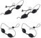 JOCXZI Solarium Brille, 4 Stück Schutzbrille Solariumbrille Sonnenschutz Brille für Sonnenbank Beauty Patienten Sonnenbrille,Schwarz