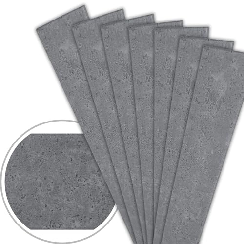 2m² / 12 Stück Deckenplatten Deckenpaneele Deckenverkleidung Beton Optik Betonlook Polystyrol XPS Imitat Wandpaneelen P42 Styropor 100x16,7cm