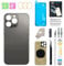 GUPFIX Back Glass Replacement for iPhone 13 Pro with Repir Tools, Big Hole Rear Back Cover Glass Replacement All Carriers with Pre-Installed Adhesive and Repairing Tool Kits (Graphite)