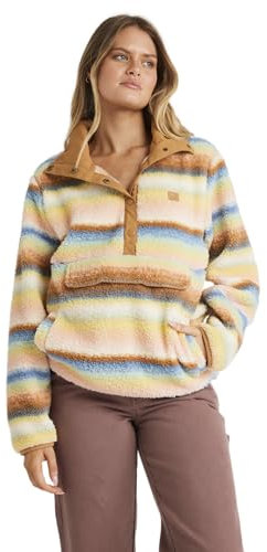 Billabong Women's Switchback Pullover Fleece Jacket, Blue Shadow, M