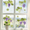 Supzone Fensteraufkleber Grüne Weinblätter Fensterbilder Weinrebe Fenster Abziehbilder Sommer Frühling Anti-Kollision Fensterfolie Glastüren Fensterdeko Aufkleber
