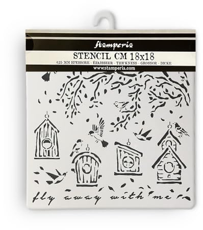Thick stencil cm 18X18 - Garden nests