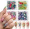 Dry Flowers Nail Art,4 Boxes 3D Nail Art Dried Flower,Colorful Natural Real Dried Flower Nails Decals Supplies for Manicure Design Decoration DIY Craft (Colorful 4 Boxes)