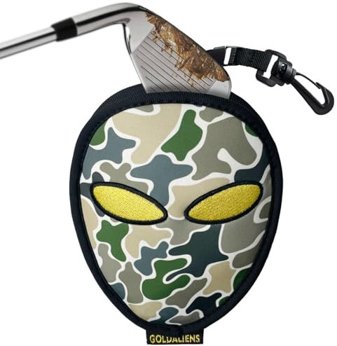 GOLDALIENS Golf Club Cleaner & Ball Cleaning Bag,Original Three-Layer Fabric Waterproof Technology,Golfer's Ultimate Green Clean Scrub Equipment Accessories,Removable Clips to Support Machine Washing