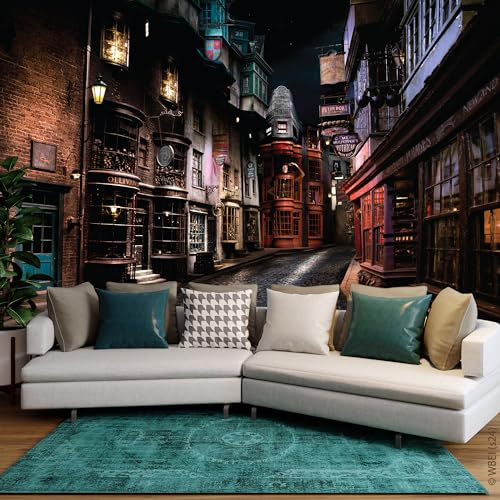 Harry Potter Wall Sticker – Diagon Alley Full Wall Mural Wizarding World Art (2.5m Width x 2.3m Height)