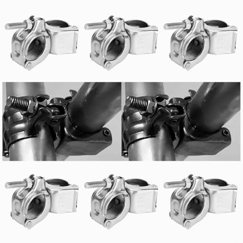 BGTLGIO Gerüstkupplungen, Gerüstklemmen für 4,2–4,8 cm Außendurchmesser, 8 Stück (feste Kreuzkupplungen)