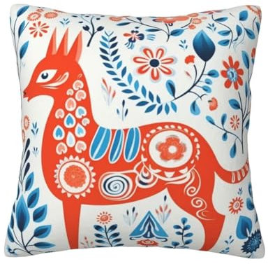 Kissenbezug 60x60 cm 2 Stück Kissenbezüge Samt Dekokissen Hirsche Sofakissen Kissenhülle Zierkissenbezüge Couch Kissen Gras Weich Kissen mit Bezug für Auto Patio Garten Zimmer Deko Geschenke -TR389