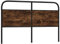 vidaXL Kopfteil Räuchereiche 160 cm Stahl und Holzwerkstoff, Bettkopfteil, Kopfteil für Doppelbett, Bett Kopfteil, Bettkopfteile, Doppelkopfteil