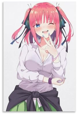KPOKAHT Sexy Anime Girl The Quintessential Quintuplets Nakano Nino Gemälde auf Leinwand, Wandkunst, Poster, Rollbild, Wanddekoration, Heimposter, 20 x 30 cm
